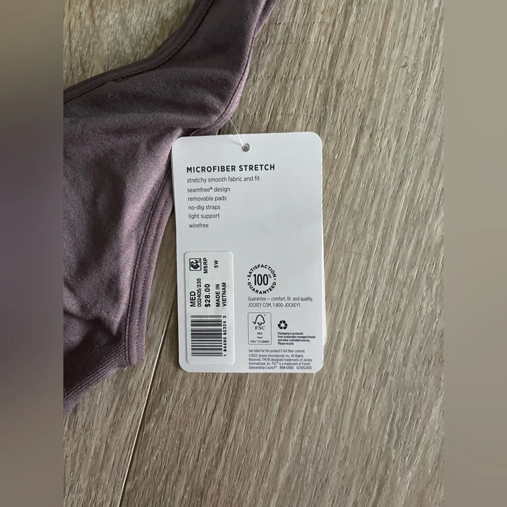 NWT Jockey Women’s Seamfree Bralette Size Medium - Picture 3 of 4